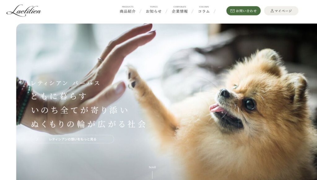 レティシアンWEBサイトより